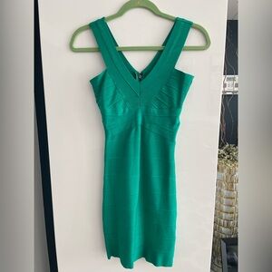 BEBE Green Bandage Dress Size Medium